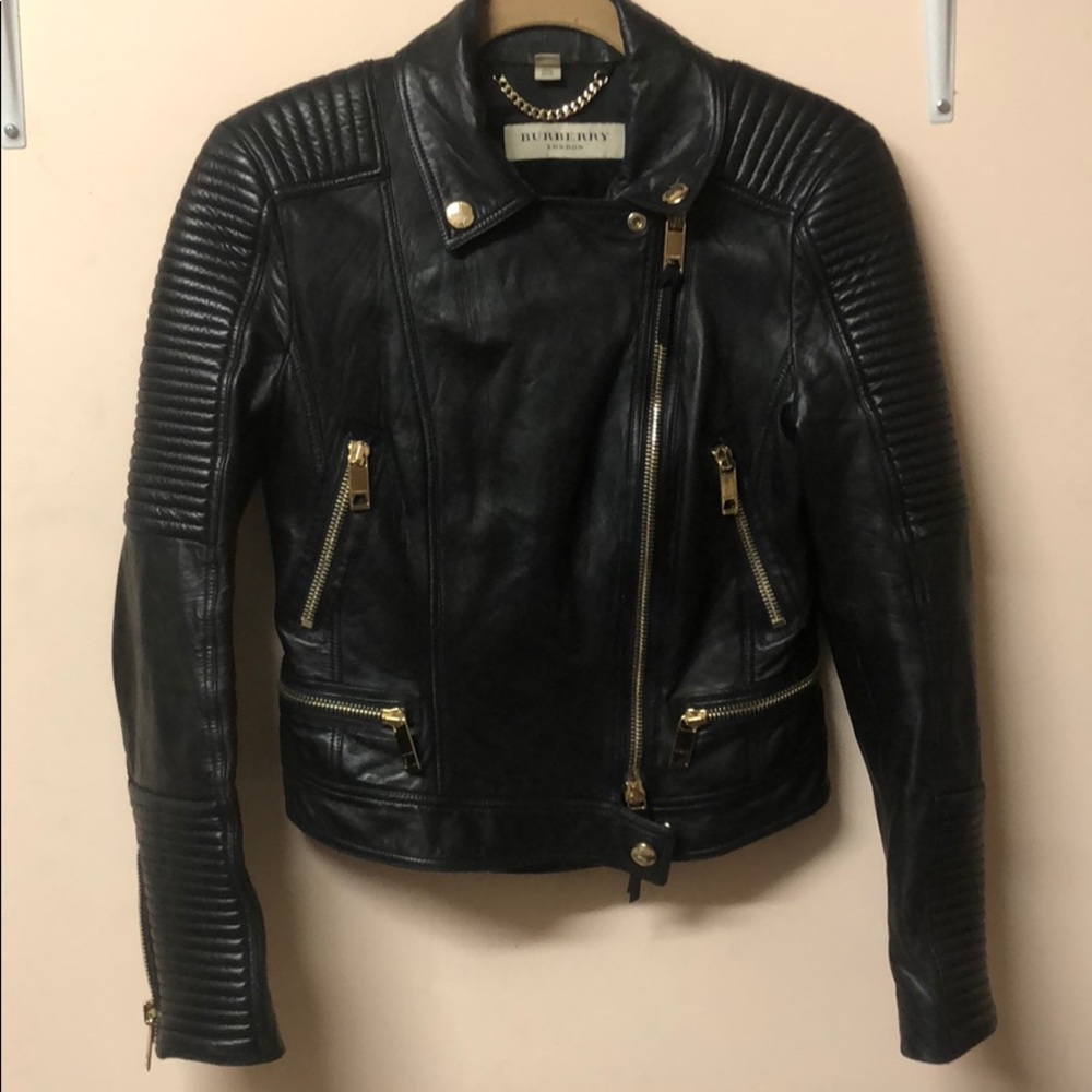 Burberry leather jacket